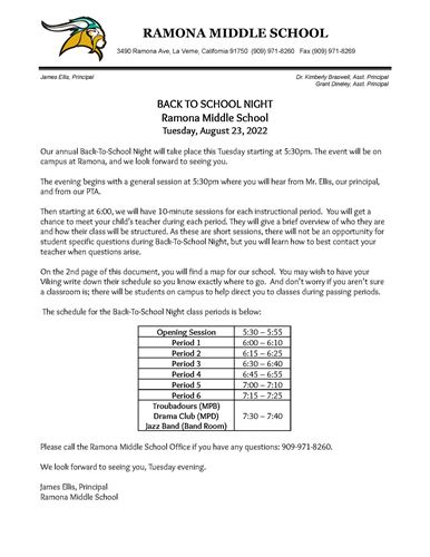 back to school night
